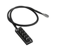 Splitter del Ventilador De PC - Hub De Ventilador De Computadora De 4 Pines, Separador PWM Multi-Fan | Adaptador De Enfriamiento De La, Cubo De Control De Temperatura Ahorro De Energía, C