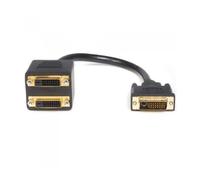 Splitter dvi - d startech 0.3m - macho - hembra - negro