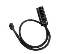 Splitter interno del ventilador de la PC - Adaptador de cubo del ventilador de la placa base, hub de ventilador montado en caso | Hub del ventilador con control de velocidad independiente cada puerto