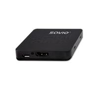 Splitter Savio CL-93 1x2 HDMI 4K 3D Negro 3840x2160 USB-C HDMI 1.4