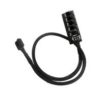 Splitter Ventola PC 4 Pin - Hub Ventola con Cavo 35 Cm, Adattatore per Scheda Madre, Controllo Temperatura CPU, Alimentazione Multipla Ventole Case Computer | Accessorio PC Fisso