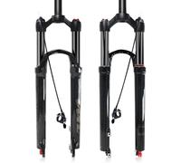 splumzer MTB Horquilla 26 27.5 29 Pulgadas MTB Suspensión Horquilla Viaje 120 mm, 1-1/8 Tubo Recto/Tubo cónico Horquillas de Bicicleta de montaña (Bloqueo Remoto Recto, 26 Pulgadas)