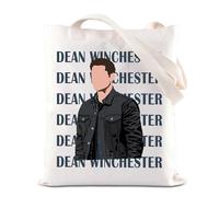 SPN TV Show Merchandise - Bolsa de lona inspirada en Dean Winchester, Sam y Dean Winchester, regalo para hermano, regalo de cazador de demonios, Dean Tote, 35*40cm