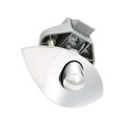 Spnqkxw Cerradura de botón de pestillo para RV, Compatible con cajones de gabinetes de Remolque de Viaje para Barcos, autocaravanas, de 14mm a 16mm(Light Silver)