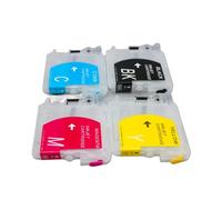 SPNqkxWEd Cartucho de Tinta Compatible con DCP-145C J125 J315W J515W MFC J415W J615 J615W LC38 LC39 LC980 LC60 LC985 LC1100