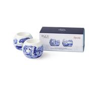 Spode 2 Portavelas para velas pequeñas Blue Italian Azul-blanco