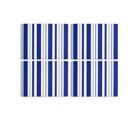 Spode 4 Manteles individuales Steccato 30x40 cm Azul-blanco