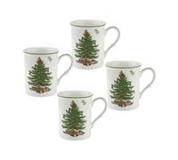 Spode 4 Tazas Christmas Tree 34 cl White-green-red