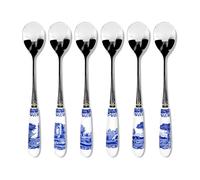 Spode 6 Cucharillas de té Blue Italian Cerámica-acero inoxidable