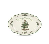 Spode Árbol de Navidad Merry Christmas Tree Tray (Verde)