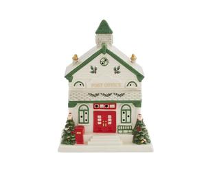 Spode Árbol de Navidad, pueblo de Navidad, oficina de correos, mide 6.5 pulgadas, figura con luz LED
