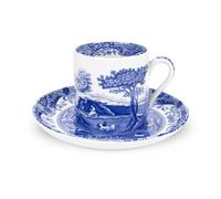 Spode Blue Italian Taza de Café con Plato 90 ml (4 Unidades)