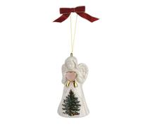 Spode Christmas Tree Collection Angel Ornament | Ornamento de ngel navideo colgante | Casa de vacaciones D? Cor | Ornamento de decoracin de rbole