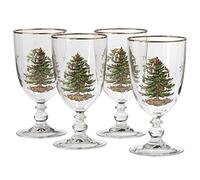 Spode Copas de pedestal de árbol de Navidad de 16 onzas (transparente, 4 unidades (paquete de 1))