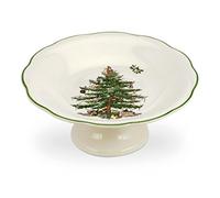 Spode esculpido Footed Candy Plato, cerámica, Multicolor