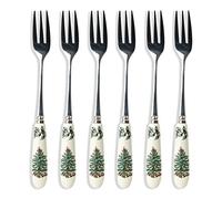 Spode Tenedor de pastelería de árbol de Navidad, juego de 6 (multicolor)