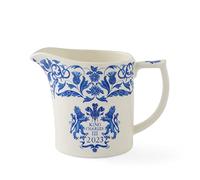 Spode King Charles III Coronation Cream - Jarra para leche (280 L), diseño de flores, color azul y blanco