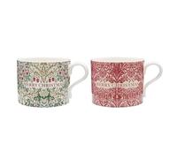 Spode Merry Christmas Morris & Co. Bluebell and Blackthorn - Juego de 2 tazas