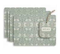 Spode Morris & Co X0010649172 - Manteles Individuales (40,1 x 29,8 cm), Color Verde