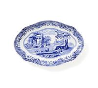 Spode Plato italiano azul para pepinillos, plato pequeño de 8.5 pulgadas para dulces y salados, hecho de porcelana fina, apto para microondas y lavavajillas