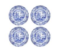 Spode Platos llanos italianos azules - Juego de 4 (plato llano de 10,5 pulgadas) (plato llano azul, blanco, 10,5 pulgadas)