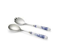 Spode Servidores de ensalada (par) (azul y blanco, 25 cm)