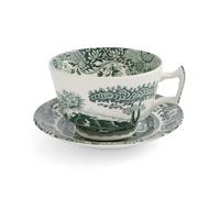 Spode Taza con plato Heritage Green Italian Verde. desayuno. 0.28 L