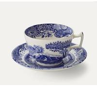 Spode - Taza de té y platillo italiano, color azul