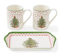 Spode X0011859144 - Juego de tazas y bandejas, porcelana