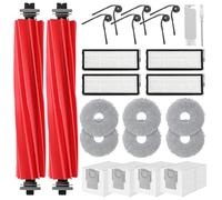 Spofan Accesorios de Repuesto para Roborock Qrevo S Pro, QV 35A, QV 35S, QR 598, QR 798 Robot Aspirador, 2 Cepillos Principales, 6 Cepillos Laterales, 4 Filtros HEPA, 6 Paños, 4 Bolsas