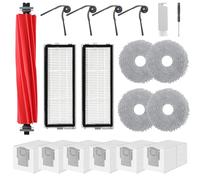 Spofan Accesorios de Repuesto para Roborock Qrevo S Pro, QV 35A, QV 35S, QR 598, QR 798 Robot Aspirador, 1 Cepillo Principal, 4 Cepillos Laterales, 2 Filtros HEPA, 4 Paños de Fregado, 6 Bolsas
