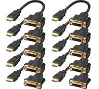 Spofit Cable adaptador HDMI a DVI, 10 unidades, bidireccional, 1080P