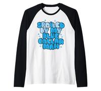 Spoiled By My Blue Collar Man Funny Novia Esposa Marido Camiseta Manga Raglan