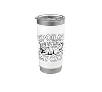 Spoiled By My Cat Vaso térmico de acero inoxidable de doble pared