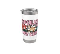 Spoiled By My Cat Vaso térmico de acero inoxidable de doble pared