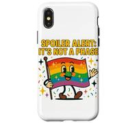 Spoiler Alert It's Not a Phase Cute Rainbow Flag LGBTQ Desig Carcasa para iPhone X/XS