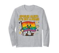 Spoiler Alert It's Not a Phase Cute Rainbow Flag LGBTQ Desig Manga Larga