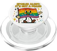 Spoiler Alert It's Not a Phase Cute Rainbow Flag LGBTQ Desig PopSockets PopGrip para MagSafe