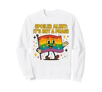 Spoiler Alert It's Not a Phase Cute Rainbow Flag LGBTQ Desig Sudadera