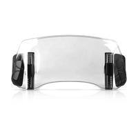 Spoiler arabrisas para Loncin para VOGE DS525X 525DS 500DS Parabrisas | Alerón extensión parabrisas motocicleta ajustable con espejo retrovisor(Transparent)