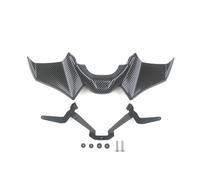 Spoiler Delantero Carenado Alerón Delantero Carga Motocicleta Color Negro Kit para MT 07 2021 2022 2023(Fibra de Carbon)
