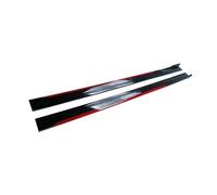 Spoiler Faldón Lateral Universal para Coche 8 Piezas Divisores De Aletas Alerón Lateral Trasero Alerón(Red)