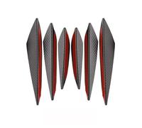 Spoiler Lateral 4/6 Piezas De Difusor Universal para Parachoques Delantero Aletas Divisoras Alerón Canards Faldón Decoración para Tuning Coche(6 Carbon Fiber)