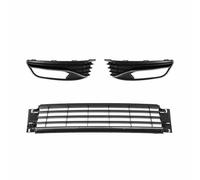 Spoiler Panel De Acabado Parachoques Delantero Coche Conjunto Parrilla Inferior Negra Izquierda Derecha E con Cromo para VW para Polo 6R 2014-2017 Alerones Coche