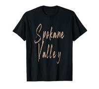 Spokane Valley Washington Diseño Elegante Vintage Camiseta
