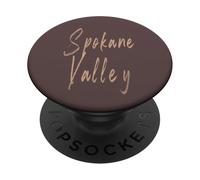 Spokane Valley Washington Diseño Elegante Vintage PopSockets PopGrip Adhesivo