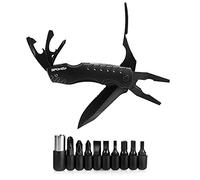 Spokey SX-ONE - Navaja multiherramienta con 8 herramientas 9 puntas con adaptador, medidas 11,2 x 3,5 x 2,1 cm, peso 222 g, acero inoxidable 420 y aluminio