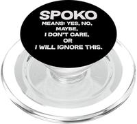 Spoko Significa sí no Tal Vez Frase polaca Divertida PopSockets PopGrip para MagSafe