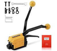 Spolehli Flejadora manual sin hebilla Cortador tensor de fleje Herramienta manual de flejado de metal sin costuras Adecuado para flejes de acero de 13-19mm de ancho y embalaje