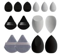 Spongas de la licuadora de maquillaje - esponjas de belleza | Juego de esponja de maquillaje, belleza de polvo de polvo de larga duración esponja húmeda y seca uso de espondas de polvo de polvo